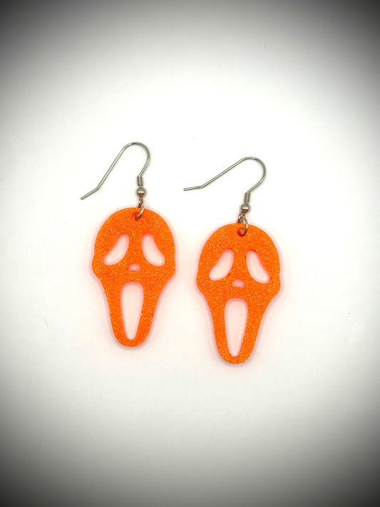 Ghost Face Earrings (More Colors Available)