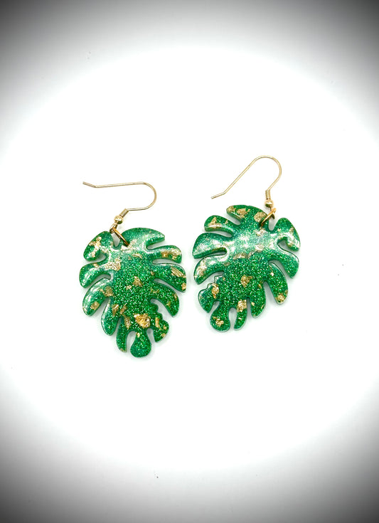 Monstera Leaf Earrings (More Colors Available)