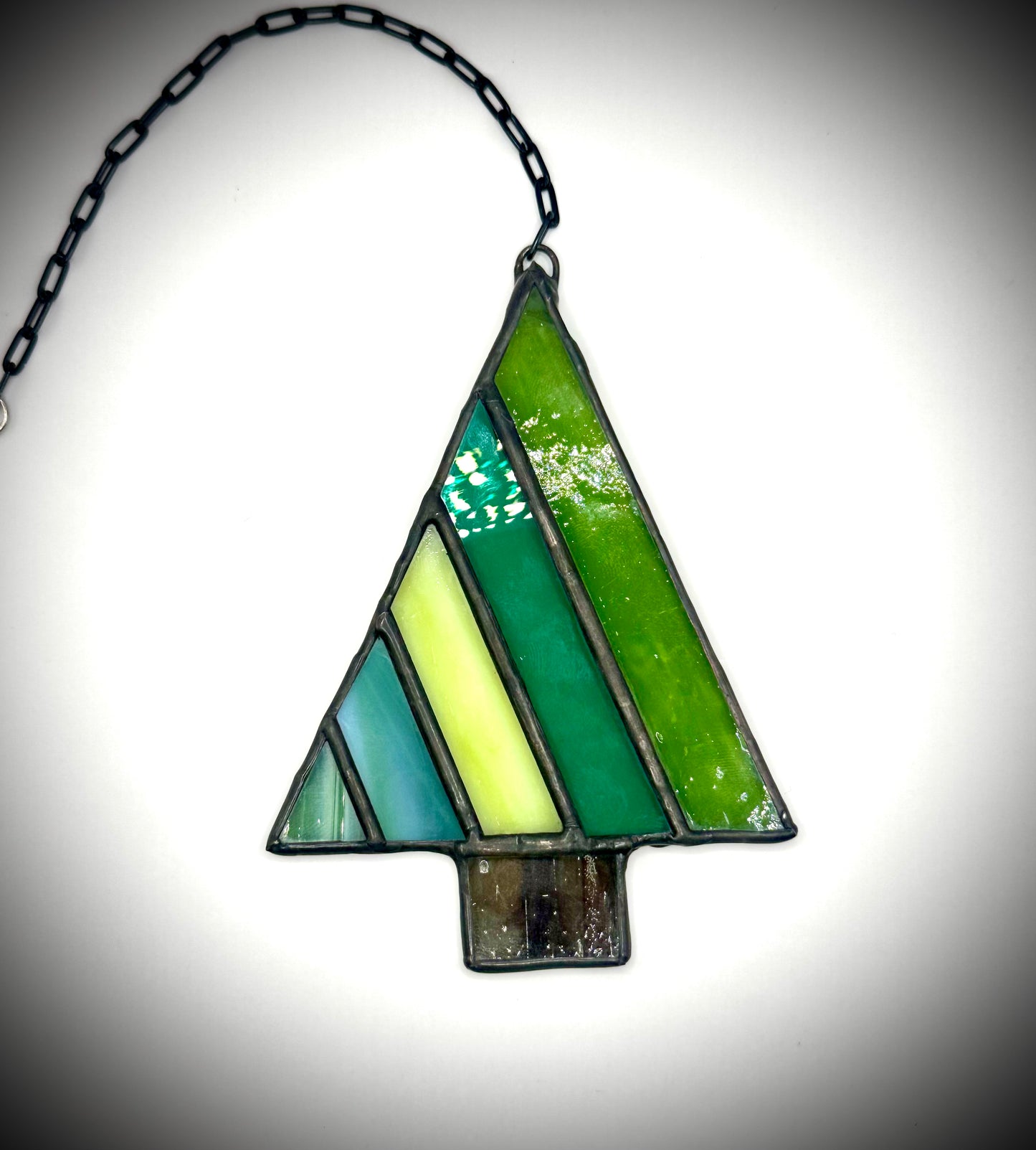 Green Tree Stained Glass Window Ornament
