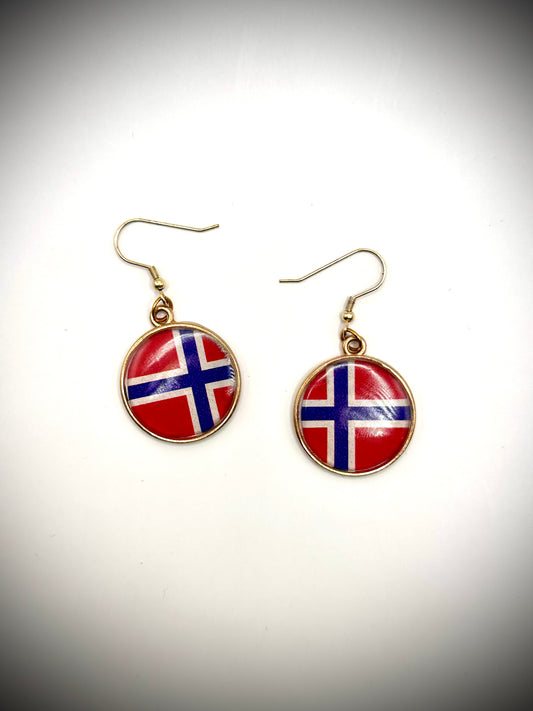 Norwegian Flag Earrings