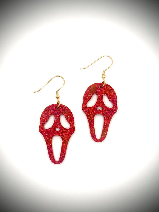 Ghost Face Earrings (More Colors Available)
