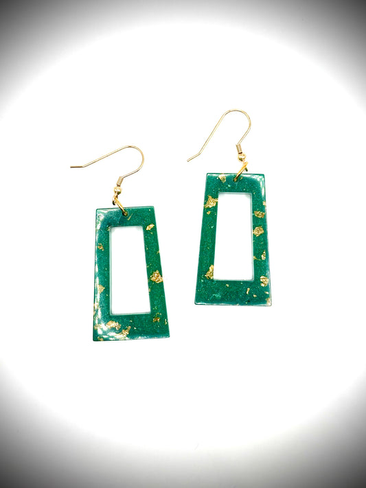 Rectangle Hoop Dangle Earrings (More Colors Available)